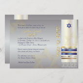 Invitation PixDezines talit/Stylish Bar Mitzvah (Devant / Derrière)