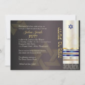 Invitation PixDezines talit/Stylish Bar Mitzvah/ash/gold (Devant)