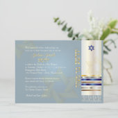 Invitation PixDezines talit/Stylish Bar Mitzvah/ash/or (Debout devant)
