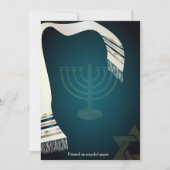 Invitation PixDezines Tallit Bar Mitzvah / Turquoise / Or (Devant)