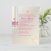 Invitation PixDezines Tallit/Bat Mitzvah rose (Debout devant)