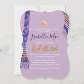 Invitation PixDezines Tallit/Lavender Purple/Bat mitzvah (Dos)