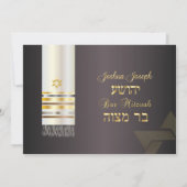 Invitation PixDezines tallit/Stylish Bar Mitzvah/ash/gold (Dos)