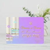 Invitation PixDezines Tallits pastel pour B'not mitzvah (Debout devant)