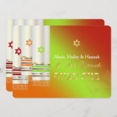 Invitation PixDezines Tallits/Stylish B'not Mitzvah/do-it-you (Devant / Derrière)