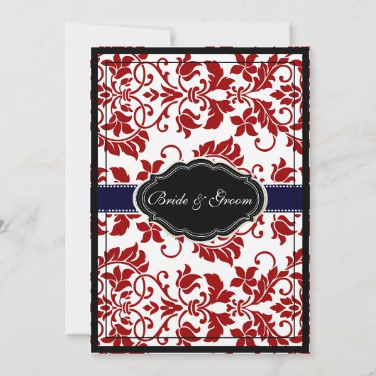 Invitation PixDezines Tanza Damask/DO-IT-YOURSELF couleurs!!! (Dos)