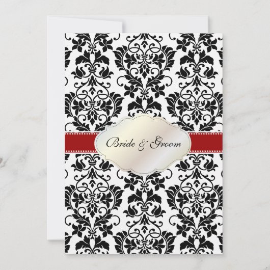 Invitation PixDezines Tanza Damask/DO-IT-YOURSELF couleurs!!! (Dos)
