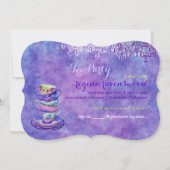 Invitation PixDezines tea party/mariée/aquarelle (Dos)