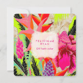 Invitation PixDezines torch gingembre/heliconia/Luau Mariage (Devant)