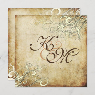 Invitation PixDezines tourbillons à crème vintage