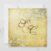 Invitation PixDezines tourbillons crème vintages (Devant)