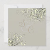 Invitation PixDezines tourbillons de crème+graphite/DO-IT-YOU (Devant)