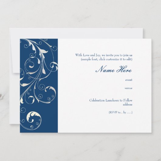 Invitation PixDezines tourbillons/do-it-yourself couleurs, ma (Dos)