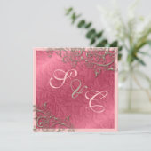 Invitation PixDezines tourbillons rustiques/faux argent (Debout devant)