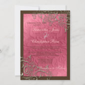 Invitation PixDezines tourbillons rustiques/faux argent (Dos)