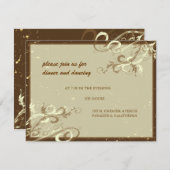 Invitation PixDezines TOURBILLONS VANILLE/CAFE AU LAIT (Devant / Derrière)