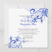 Invitation PixDezines Tourbillons Vanille/Fond Bleu Royal (Dos)