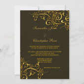Invitation PixDezines tourbillons vintages en faux or (Dos)
