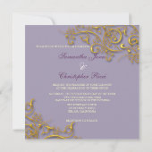 Invitation PixDezines tourbillons vintages en faux or (Dos)