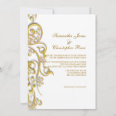 Invitation PixDezines tourbillons vintages en faux or (Dos)