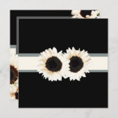 Invitation PixDezines tournesol blanc/do-it-yourself arrière  (Devant / Derrière)