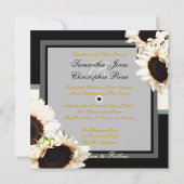 Invitation PixDezines tournesol blanc/do-it-yourself arrière  (Dos)