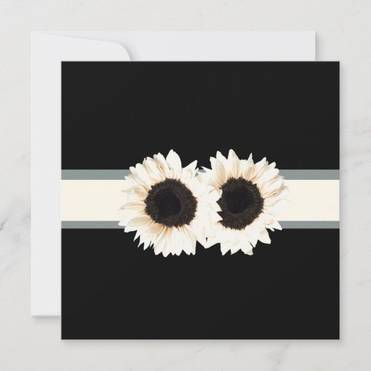 Invitation PixDezines tournesol blanc/do-it-yourself arrière  (Devant)