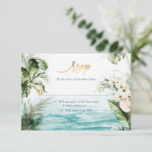 Invitation PixDezines Tropical Jungle Foliage RSVP (Debout devant)