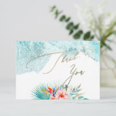 Invitation PixDezines Tropical Paradise Beach Merci (Debout devant)