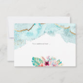 Invitation PixDezines Tropical Paradise Beach Merci (Dos)