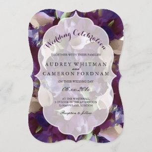 Invitation PixDezines tulipes violettes/calla lily