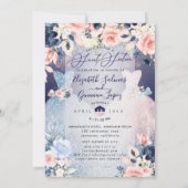 Invitation PixDezines Twins Sweet 16 Dusty Blue + (Dos)