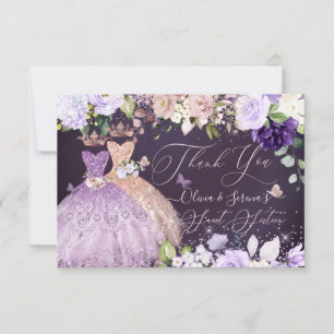 Invitation PixDezines Twins Sweet 16 Rose Gold Lilac