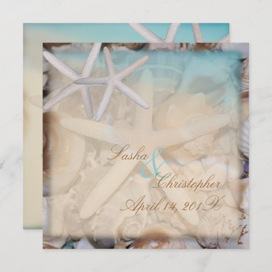 Invitation PixDezines Under the Sea, Starfish/Invitations (Devant / Derrière)