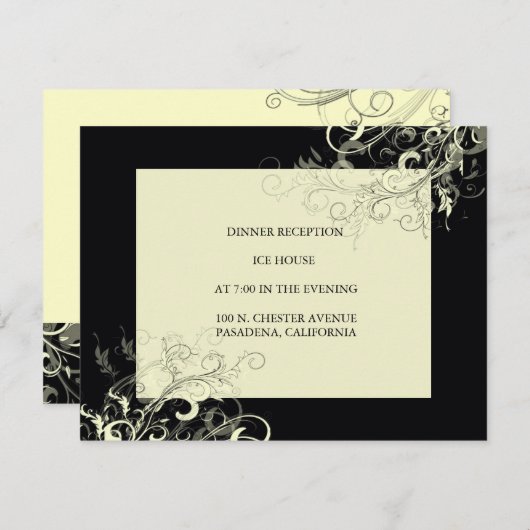Invitation PixDezines VANILLA SWIRLS/ARRIÈRE - PLAN DO-IT-YOU (Devant / Derrière)