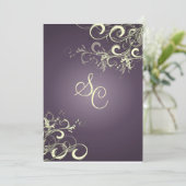 Invitation PixDezines VANILLA SWIRLS/DARK PURPLE/DO-IT-YOURSE (Debout devant)