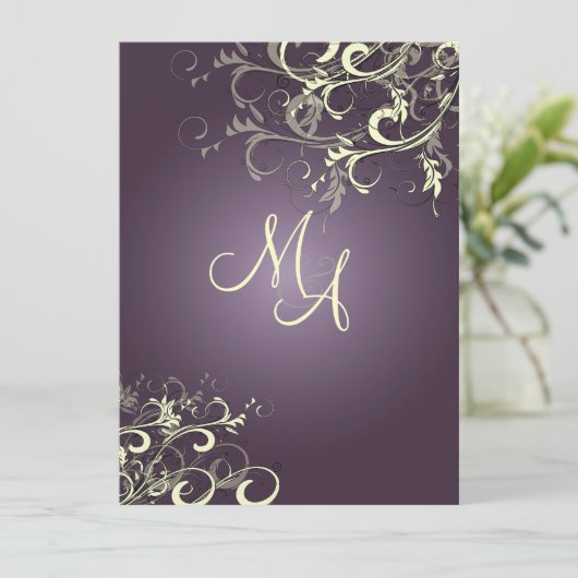 Invitation PixDezines Vanilla Swirls/DO-IT-YOURSELF noir pour (Debout devant)