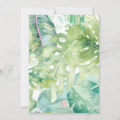 Invitation PixDezines Végétation tropicale Sauvez notre date (Dos)