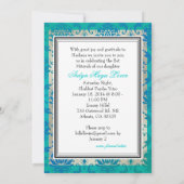 Invitation PixDezines Vendome Damask / Peacock Blue (Dos)