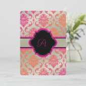 Invitation PixDezines Vendome Damask/sherbet (Debout devant)