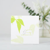 Invitation PixDezines vert feuillage/do-it-yourself couleur a (Debout devant)