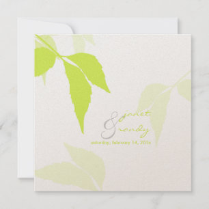 Invitation PixDezines vert feuillage/do-it-yourself couleur a