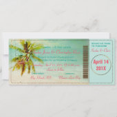 Invitation PixDezines Vintage Beach Boarding Pass (Devant)