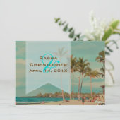 Invitation PixDezines Vintage Beach Scence/Hualalai (Debout devant)