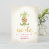 Invitation PixDezines Vintage Royal Hawaiian Pinapples (Debout devant)