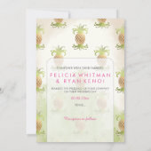 Invitation PixDezines Vintage Royal Hawaiian Pinapples (Dos)