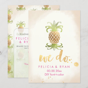 Invitation PixDezines Vintage Royal Hawaiian Pinapples