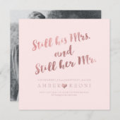 Invitation PixDezines Vow Renewal/Faux Rose Gold/do-it-yourse (Devant / Derrière)
