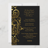 Invitation PixDezines VRILLAGES EN FILIGRANE / FAUX OR (Devant)