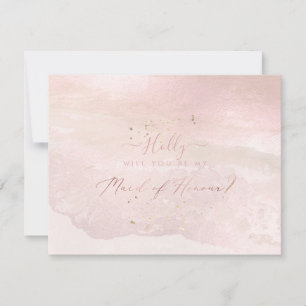 Invitation PixDezines Watercolor Blush Coastal Maid of Honor